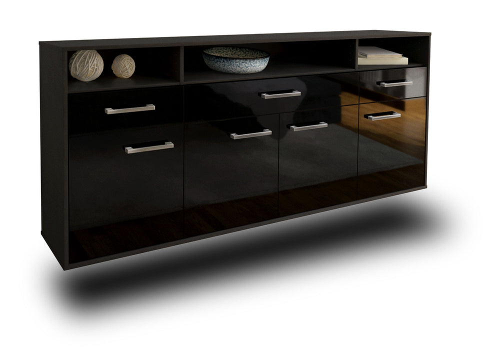 Sideboard Simi Valley, Schwarz Studio (180x79x35cm) - Stil.Zeit Möbel GmbH