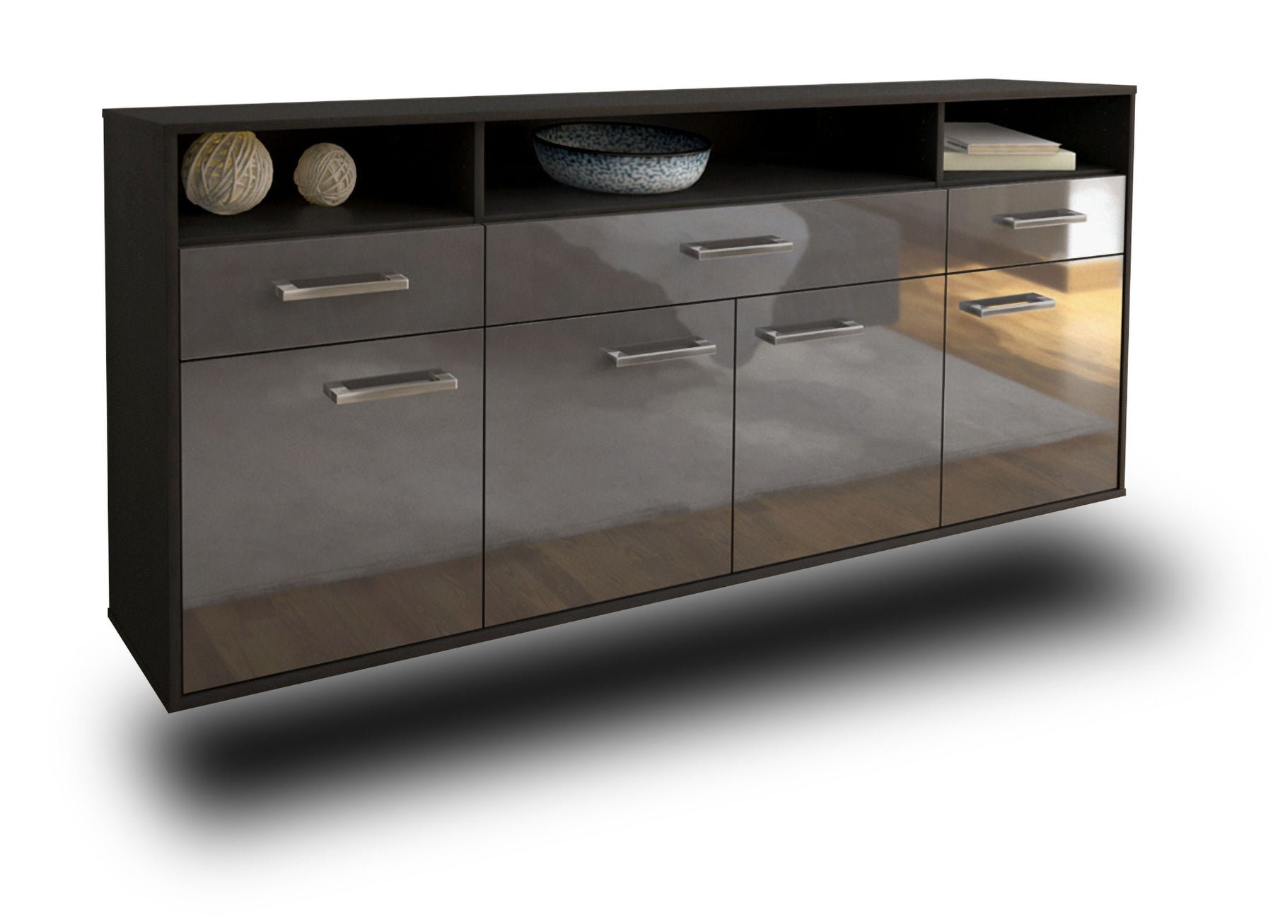 Sideboard Simi Valley, Grau Studio (180x79x35cm) - Stil.Zeit Möbel GmbH