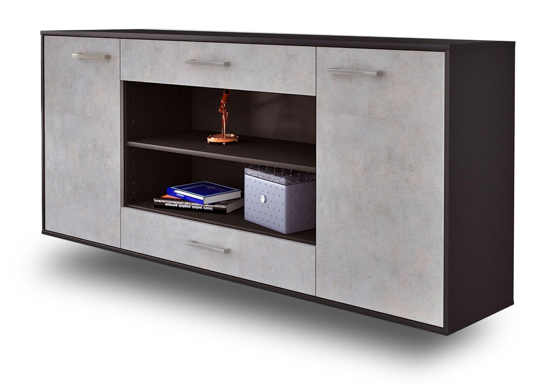 Sideboard Olathe, Beton Studio (180x79x35cm) - Stil.Zeit Möbel GmbH