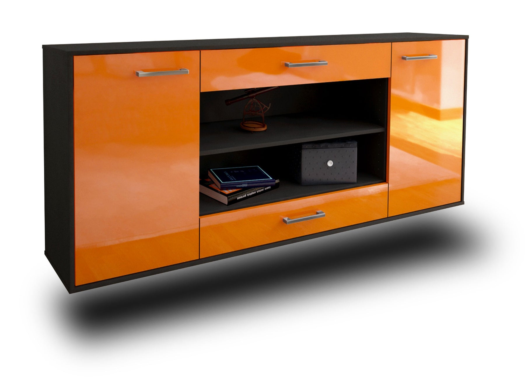 Sideboard Olathe, Orange Studio (180x79x35cm) - Stil.Zeit Möbel GmbH