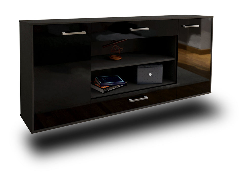 Sideboard Olathe, Schwarz Studio (180x79x35cm) - Stil.Zeit Möbel GmbH