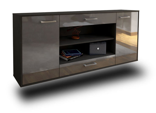 Sideboard Olathe, Grau Studio (180x79x35cm) - Stil.Zeit Möbel GmbH