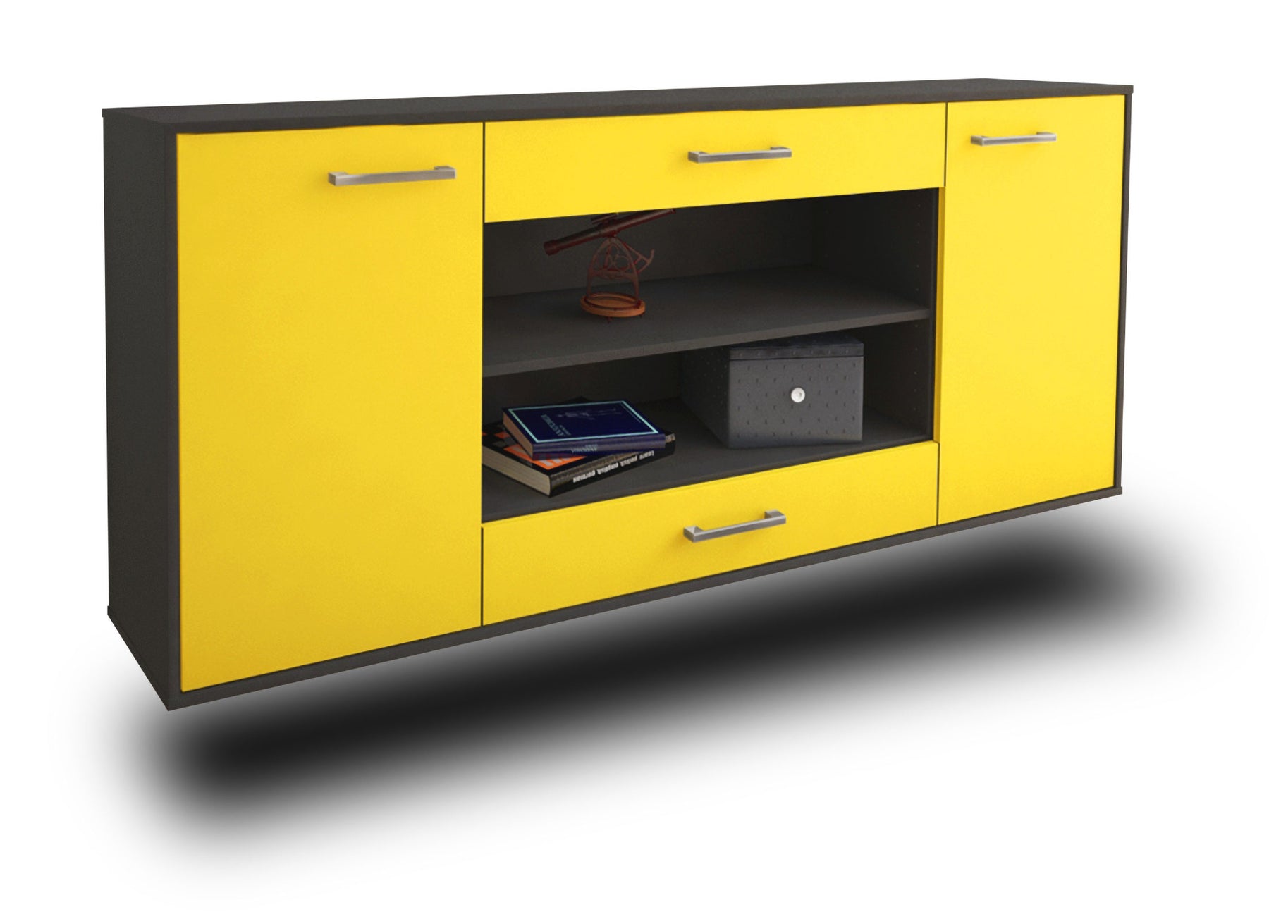 Sideboard Olathe, Gelb Studio (180x79x35cm) - Stil.Zeit Möbel GmbH