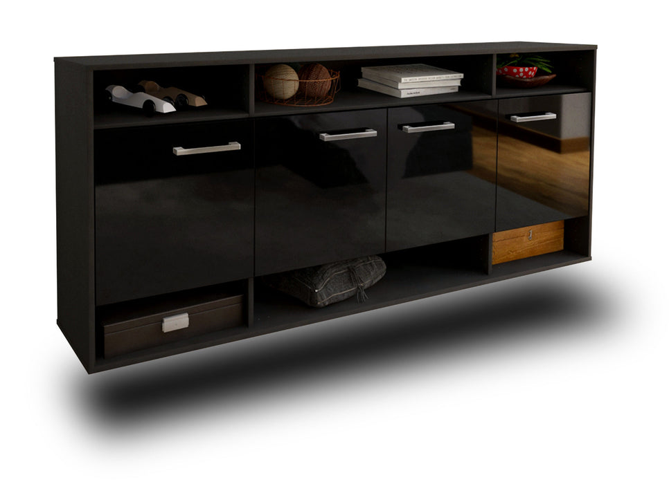 Sideboard Provo, Schwarz Studio (180x79x35cm) - Stil.Zeit Möbel GmbH