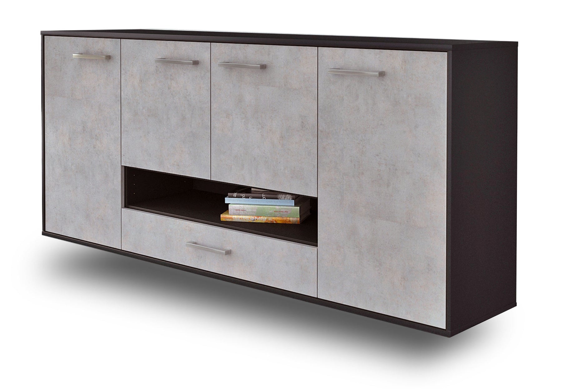 Sideboard Abilene, Beton Studio (180x79x35cm) - Stil.Zeit Möbel GmbH