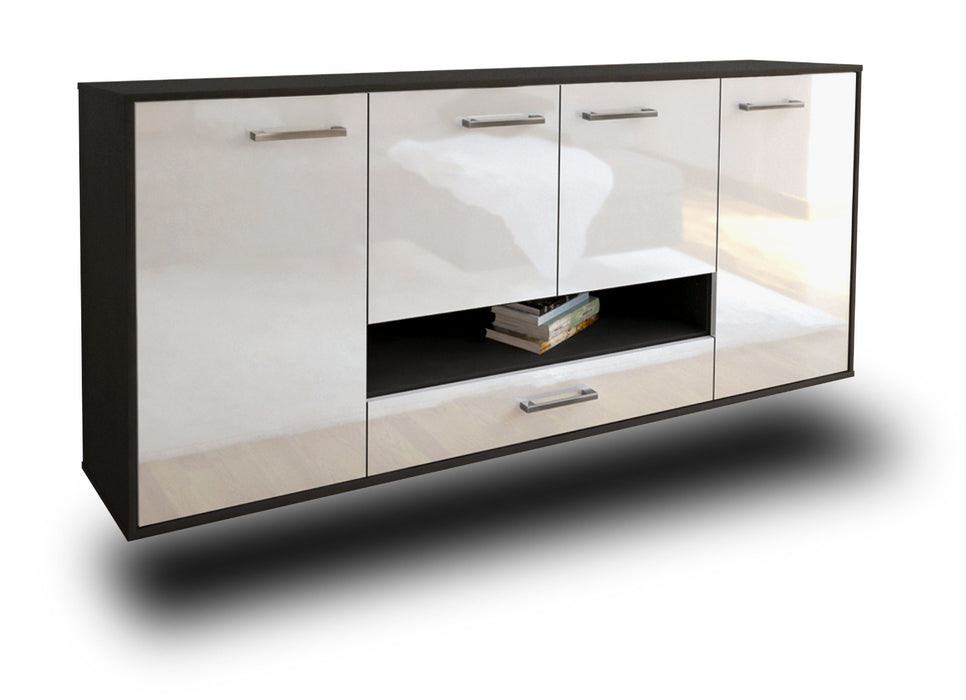 Sideboard Abilene, Weiß Studio (180x79x35cm) - Stil.Zeit Möbel GmbH