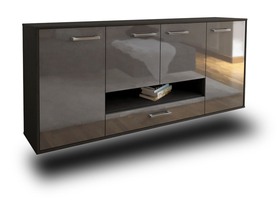 Sideboard Abilene, Grau Studio (180x79x35cm) - Stil.Zeit Möbel GmbH