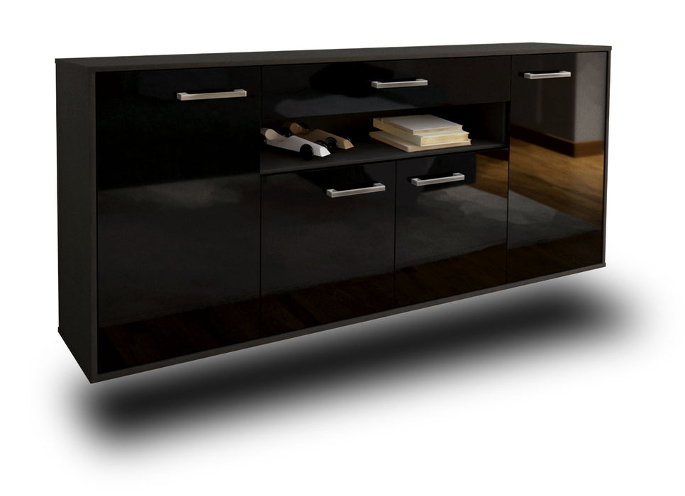 Sideboard Lansing, Schwarz Studio (180x79x35cm) - Stil.Zeit Möbel GmbH