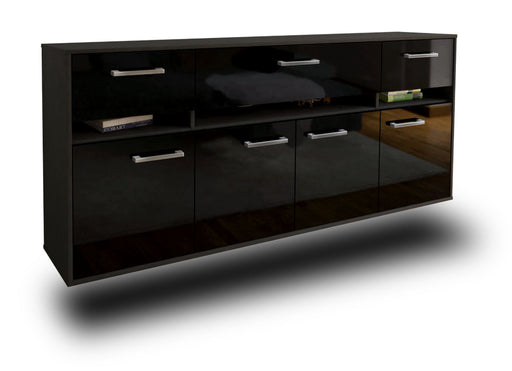 Sideboard Gainesville, Schwarz Studio (180x79x35cm) - Stil.Zeit Möbel GmbH