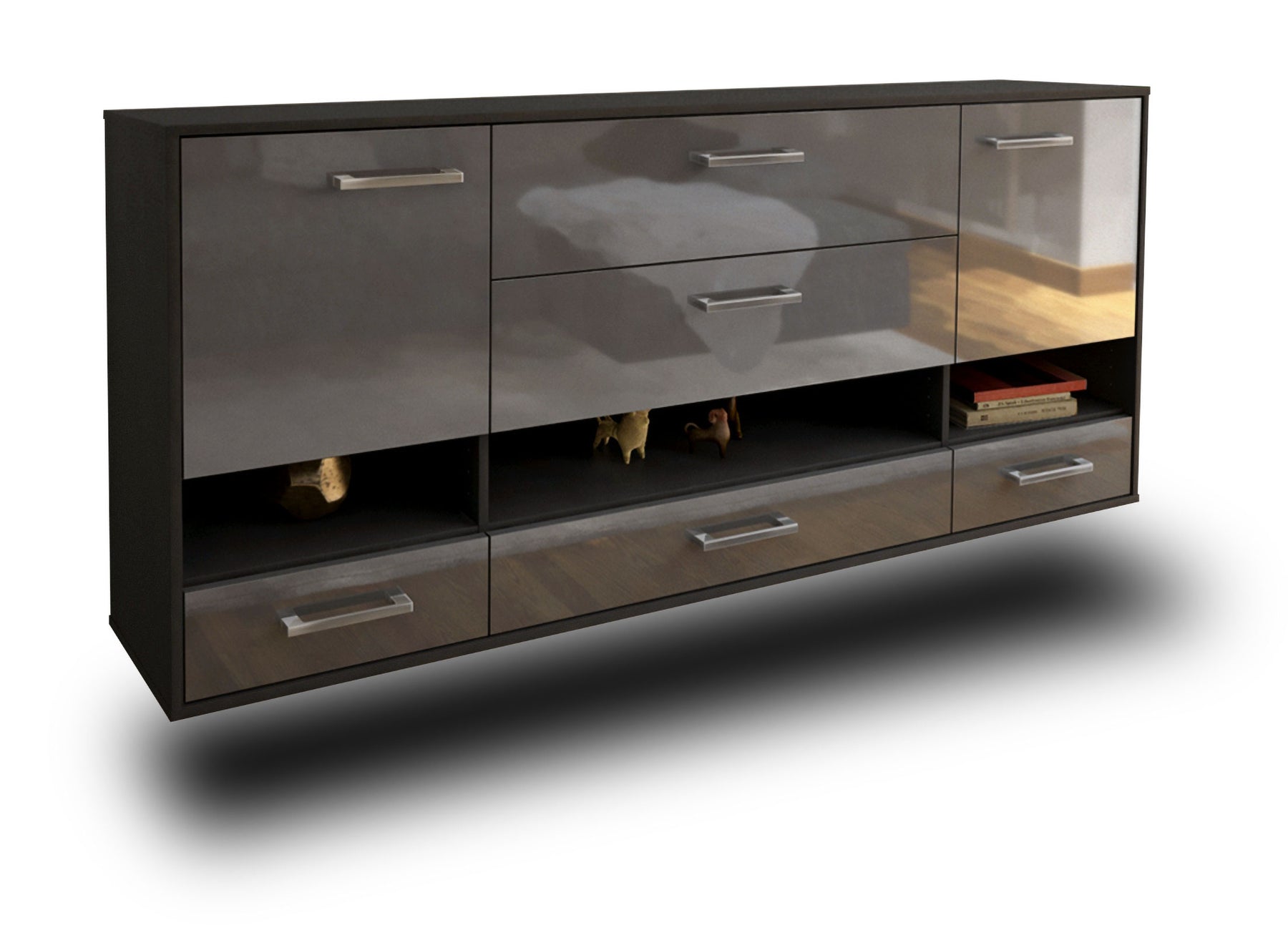 Sideboard Lafayette, Grau Studio (180x79x35cm) - Stil.Zeit Möbel GmbH