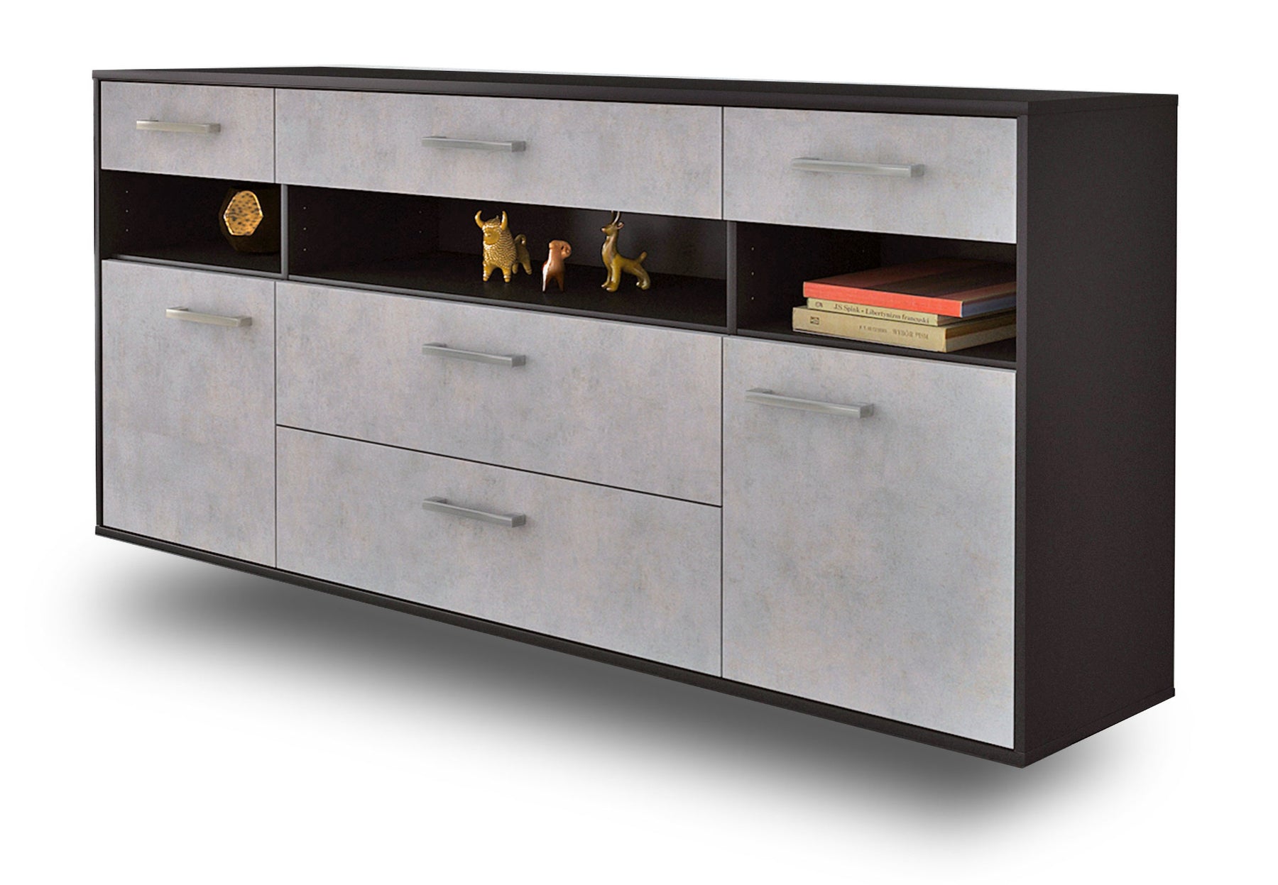 Sideboard Inglewood, Beton Studio (180x79x35cm) - Stil.Zeit Möbel GmbH