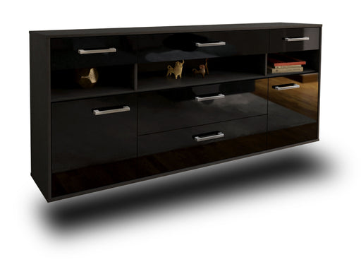 Sideboard Inglewood, Schwarz Studio (180x79x35cm) - Stil.Zeit Möbel GmbH