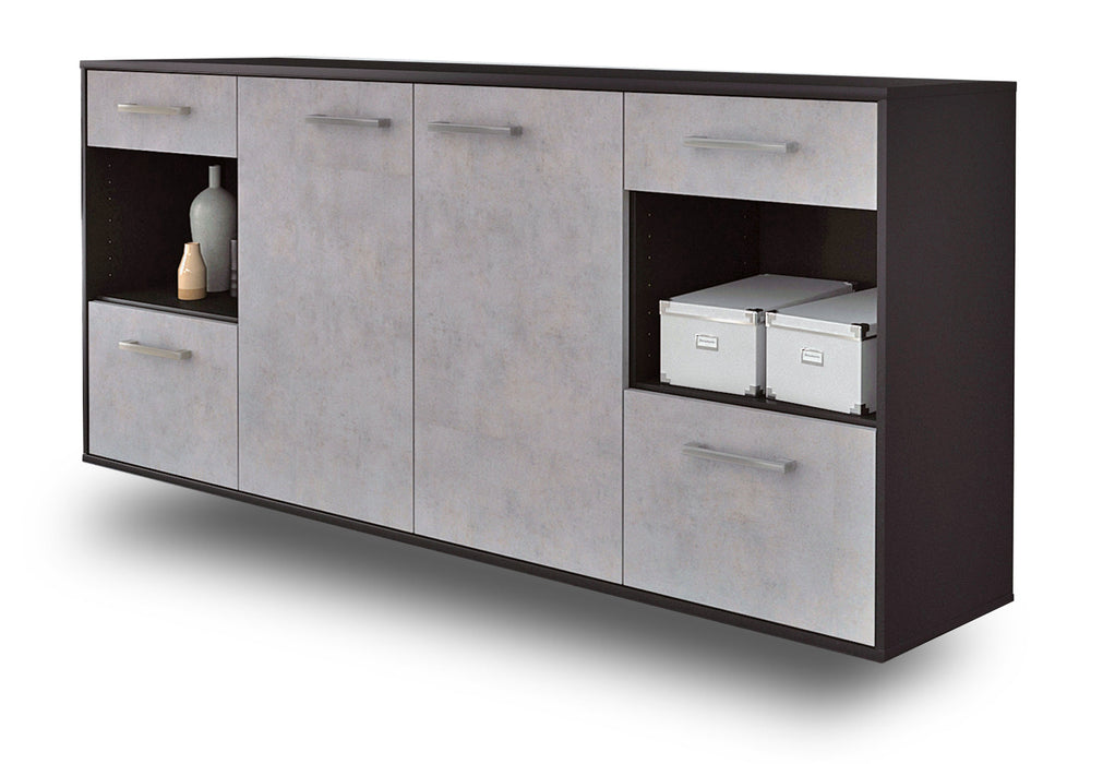 Sideboard Charleston, Beton Studio (180x79x35cm) - Stil.Zeit Möbel GmbH