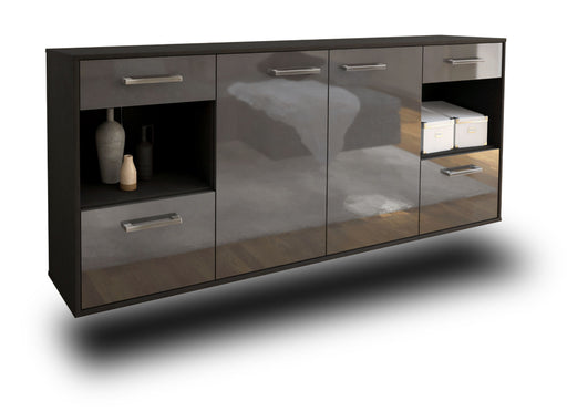 Sideboard Charleston, Grau Studio (180x79x35cm) - Stil.Zeit Möbel GmbH