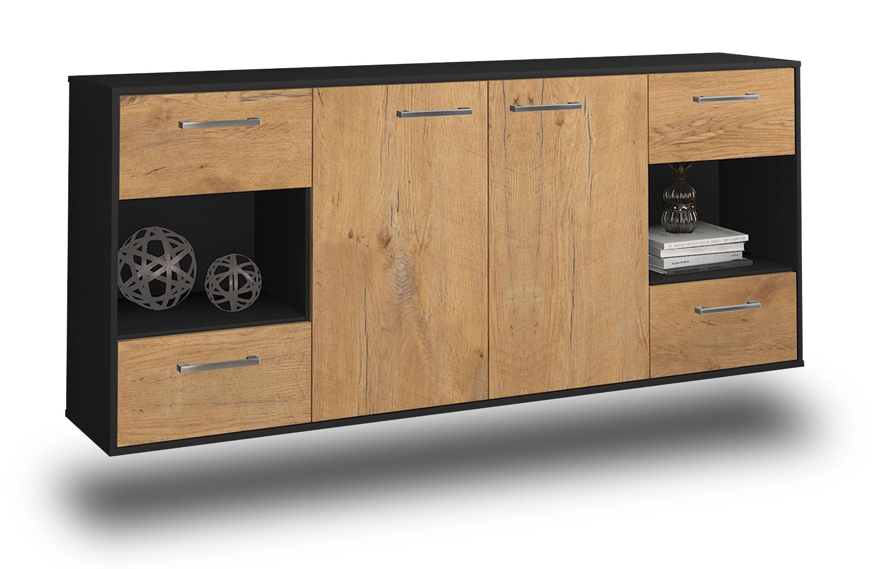 Sideboard Santa Clara, Eiche Studio (180x79x35cm) - Stil.Zeit Möbel GmbH