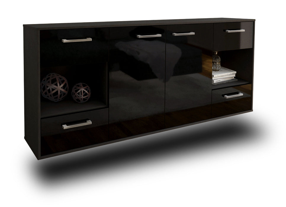 Sideboard Santa Clara, Schwarz Studio (180x79x35cm) - Stil.Zeit Möbel GmbH