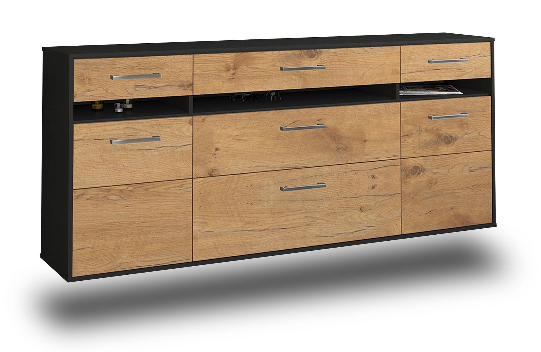 Sideboard Manchester, Eiche Studio (180x79x35cm) - Stil.Zeit Möbel GmbH