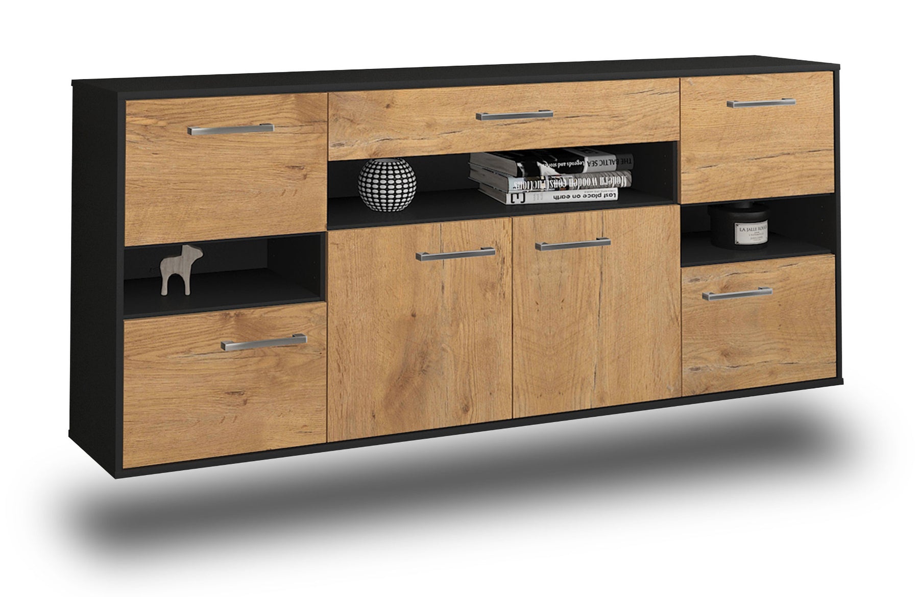 Sideboard Downey, Eiche Studio (180x79x35cm) - Stil.Zeit Möbel GmbH