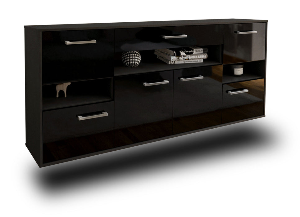 Sideboard Downey, Schwarz Studio (180x79x35cm) - Stil.Zeit Möbel GmbH