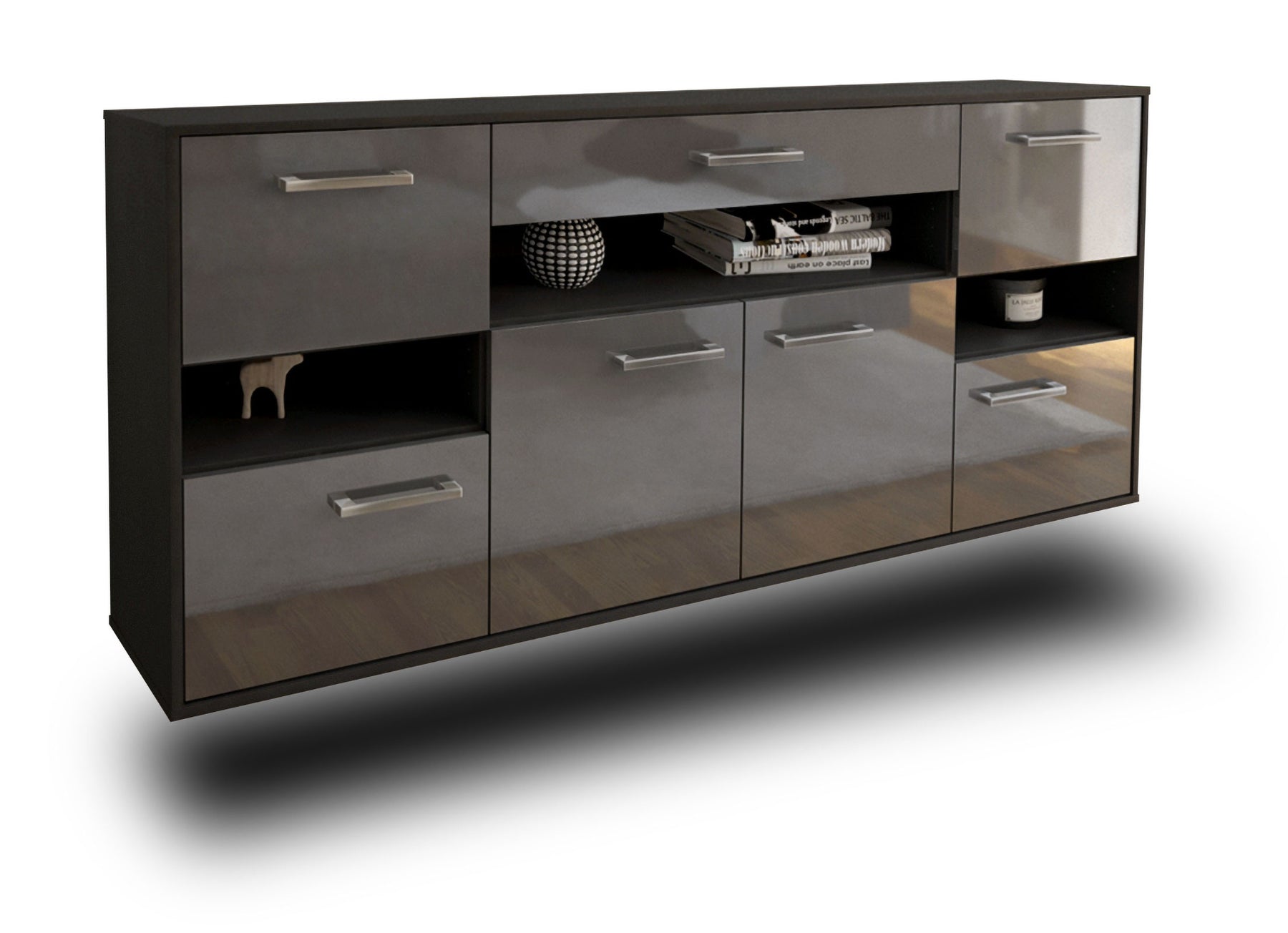 Sideboard Downey, Grau Studio (180x79x35cm) - Stil.Zeit Möbel GmbH