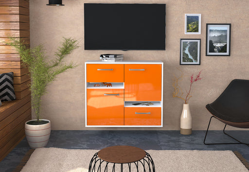 Sideboard Irvine, Orange Front (92x79x35cm) - Stil.Zeit Möbel GmbH