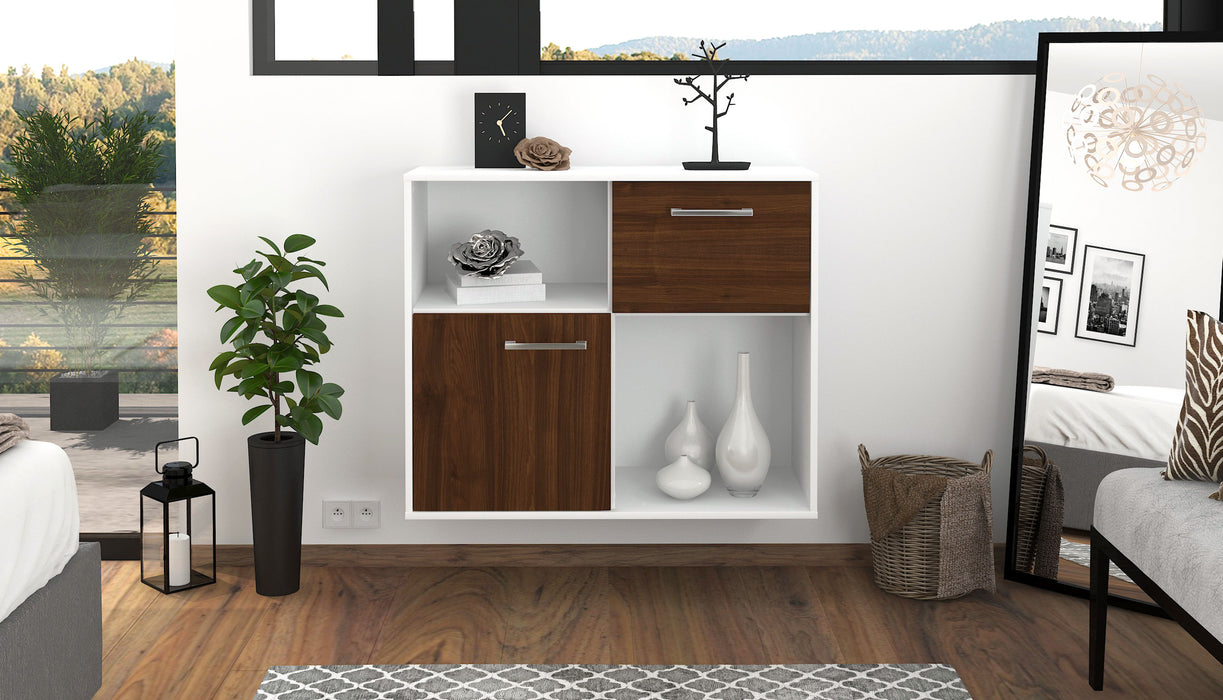 Sideboard Shreveport, Walnuss Front (92x79x35cm) - Stil.Zeit Möbel GmbH