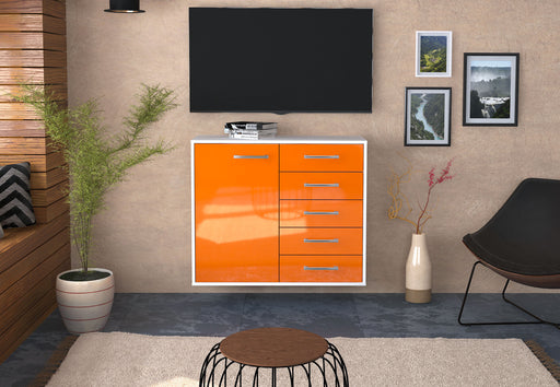 Sideboard Yonkers, Orange Front (92x79x35cm) - Stil.Zeit Möbel GmbH