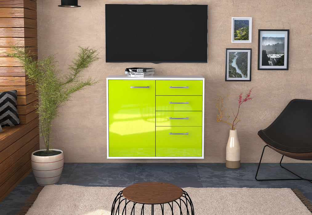 Sideboard Tacoma, Grün Front (92x79x35cm) - Stil.Zeit Möbel GmbH