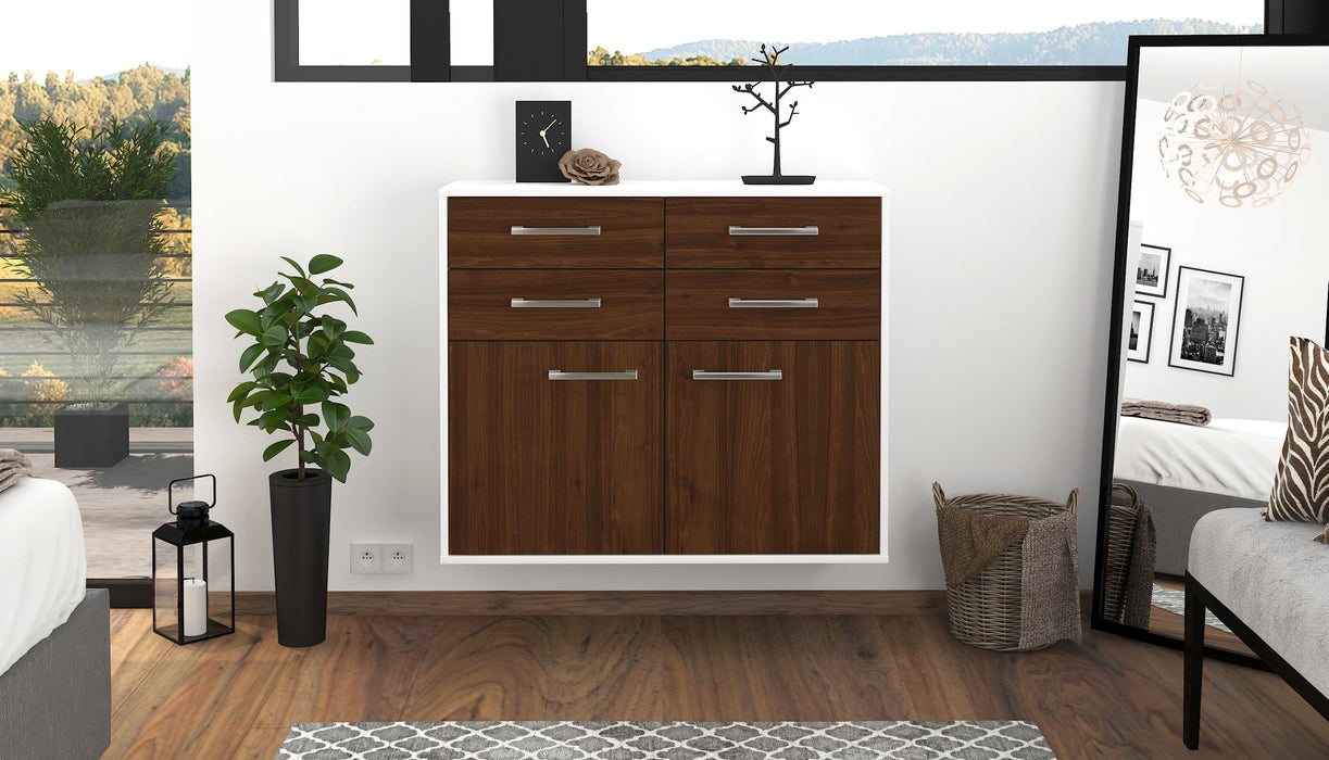 Sideboard Grand Rapids, Walnuss Front (92x79x35cm) - Stil.Zeit Möbel GmbH