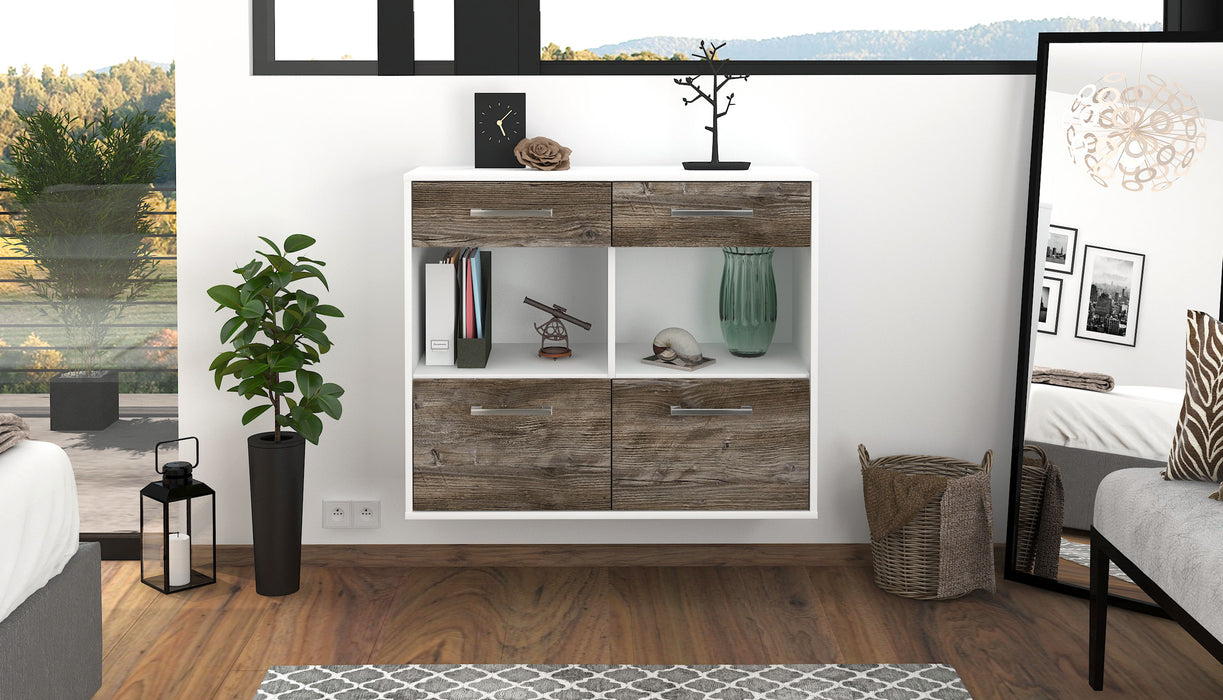 Sideboard Mobile, Treibholz Front (92x79x35cm) - Stil.Zeit Möbel GmbH