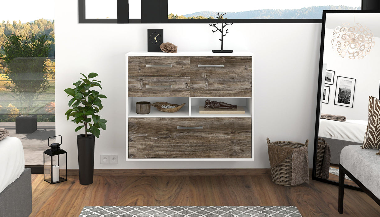 Sideboard Salt Lake City, Treibholz Front (92x79x35cm) - Stil.Zeit Möbel GmbH