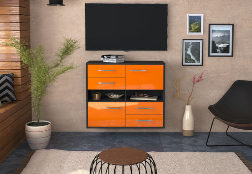 Sideboard Oxnard, Orange Front (92x79x35cm) - Stil.Zeit Möbel GmbH