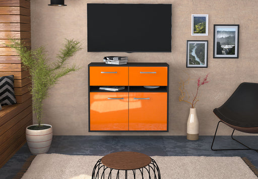 Sideboard Fort Lauderdale, Orange Front (92x79x35cm) - Stil.Zeit Möbel GmbH