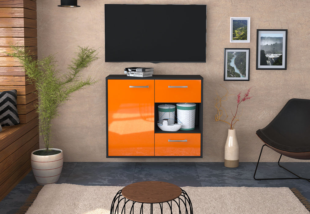 Sideboard Brownsville, Orange Front (92x79x35cm) - Stil.Zeit Möbel GmbH