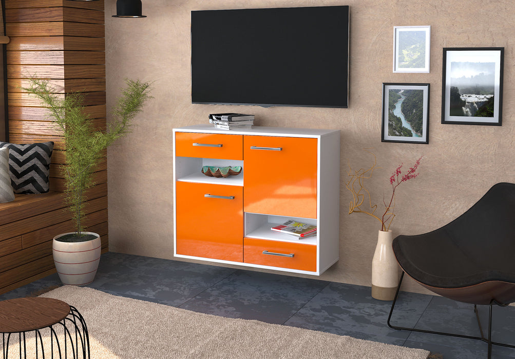 Sideboard Spokane, Orange Seite ( 92x79x35cm) - Stil.Zeit Möbel GmbH