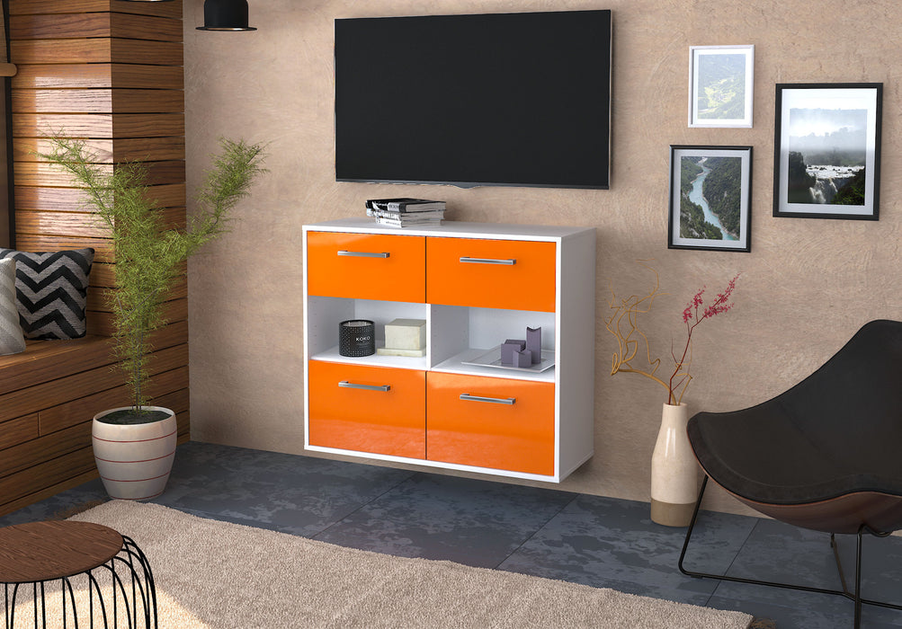 Sideboard Richmond, Orange Seite ( 92x79x35cm) - Stil.Zeit Möbel GmbH