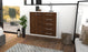 Sideboard Yonkers, Walnuss Seite ( 92x79x35cm) - Stil.Zeit Möbel GmbH