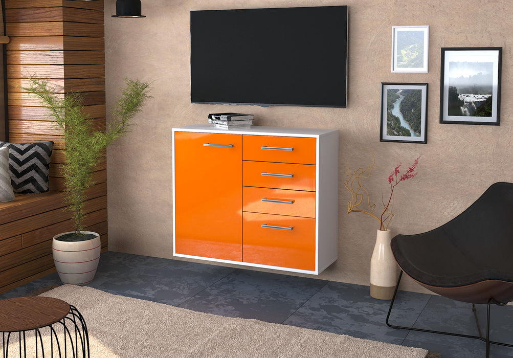 Sideboard Tacoma, Orange Seite ( 92x79x35cm) - Stil.Zeit Möbel GmbH