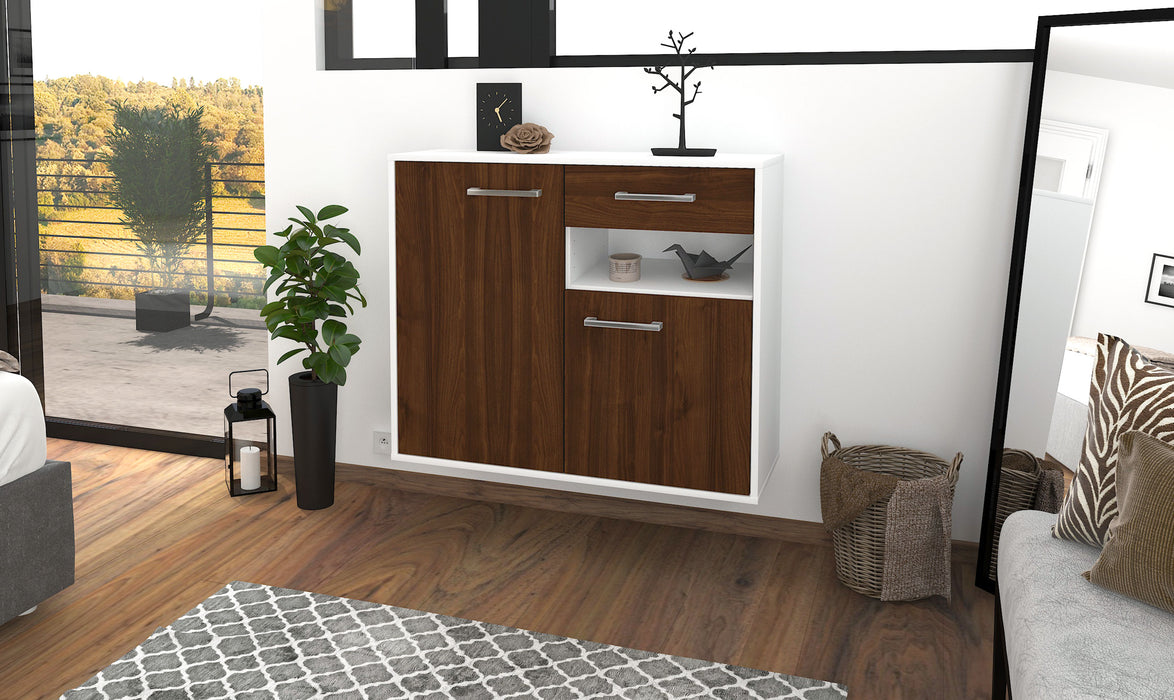 Sideboard Augusta, Walnuss Seite ( 92x79x35cm) - Stil.Zeit Möbel GmbH