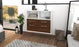 Sideboard Moreno Valley, Walnuss Seite ( 92x79x35cm) - Stil.Zeit Möbel GmbH