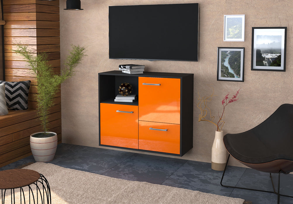 Sideboard Boise, Orange Seite ( 92x79x35cm) - Stil.Zeit Möbel GmbH