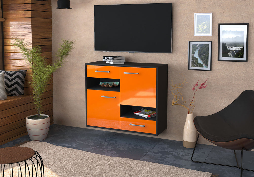 Sideboard Spokane, Orange Seite ( 92x79x35cm) - Stil.Zeit Möbel GmbH