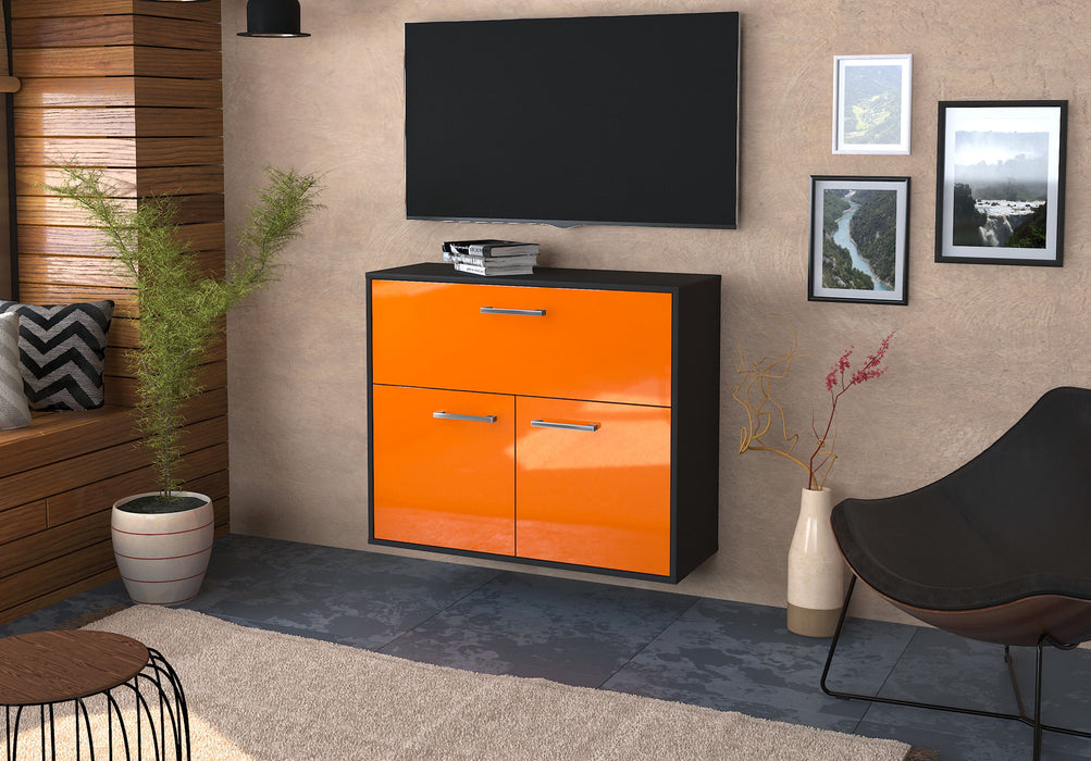 Sideboard Irving, Orange Seite ( 92x79x35cm) - Stil.Zeit Möbel GmbH