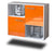 Sideboard Modesto, Orange Studio (92x79x35cm) - Stil.Zeit Möbel GmbH